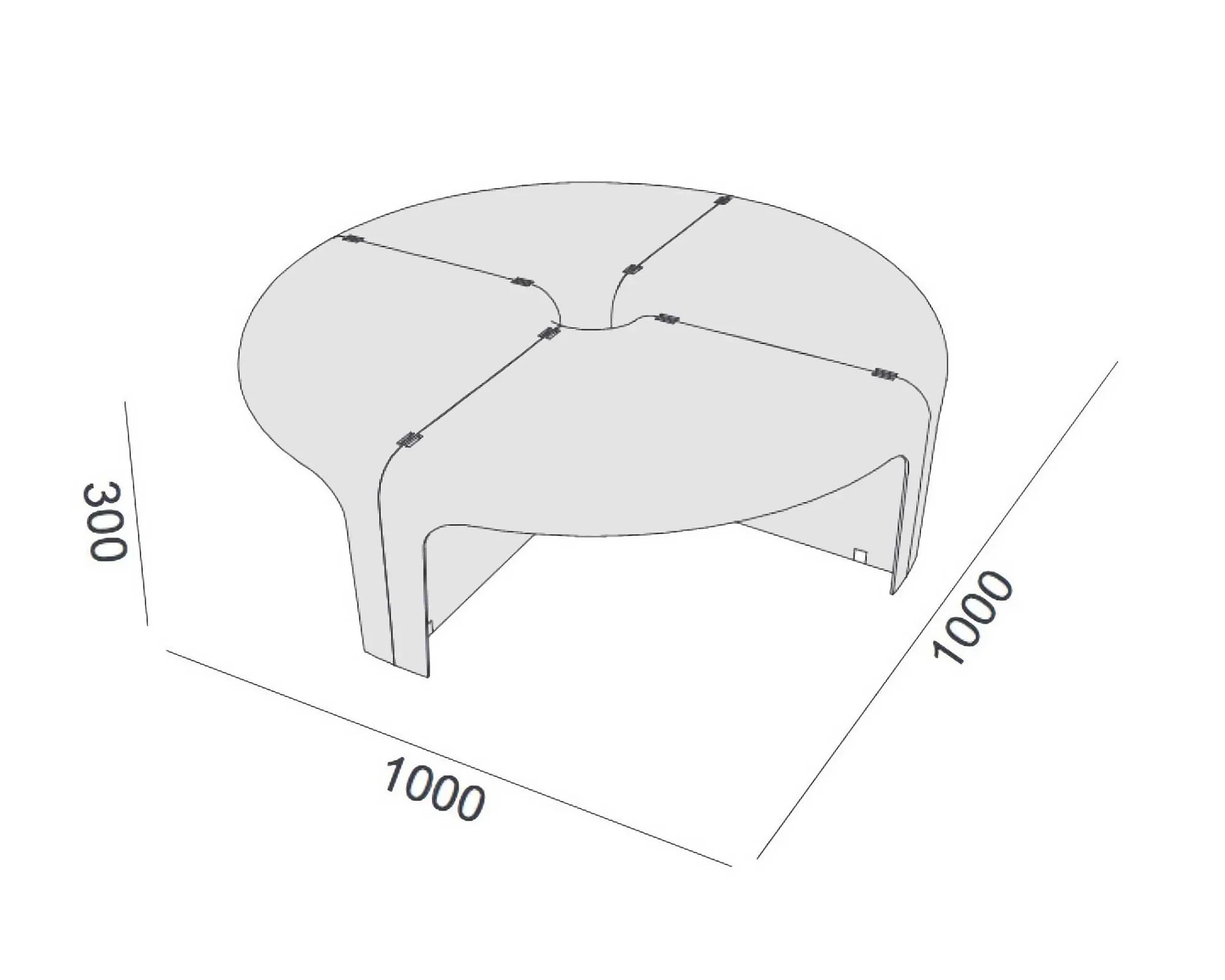 RUND Modular Table - Yellow