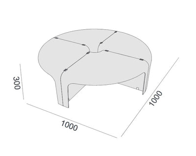 RUND Modular Table - Yellow