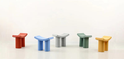 modern colorful accent stool for contemporary interiors