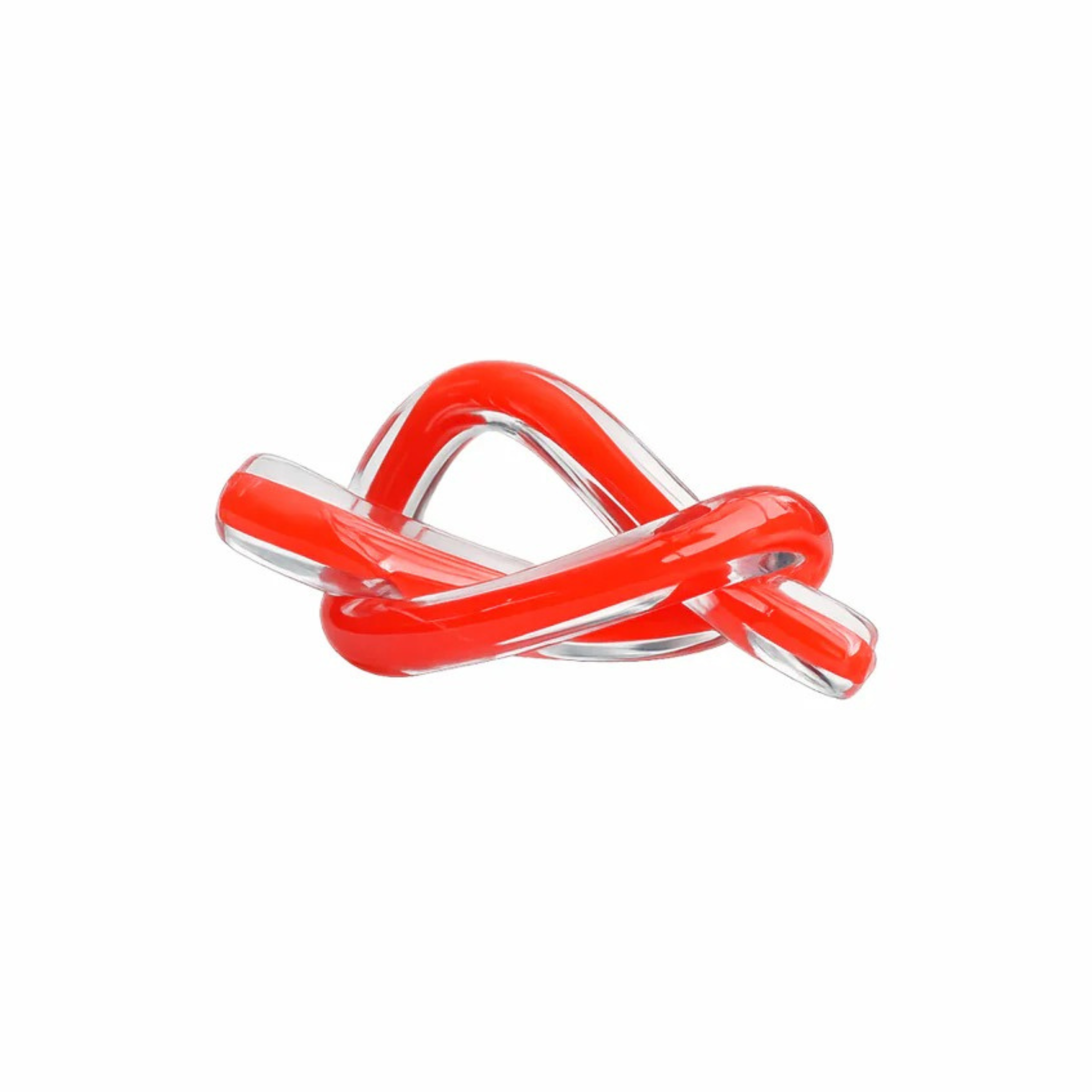 modern geometric glass knot sculpture
