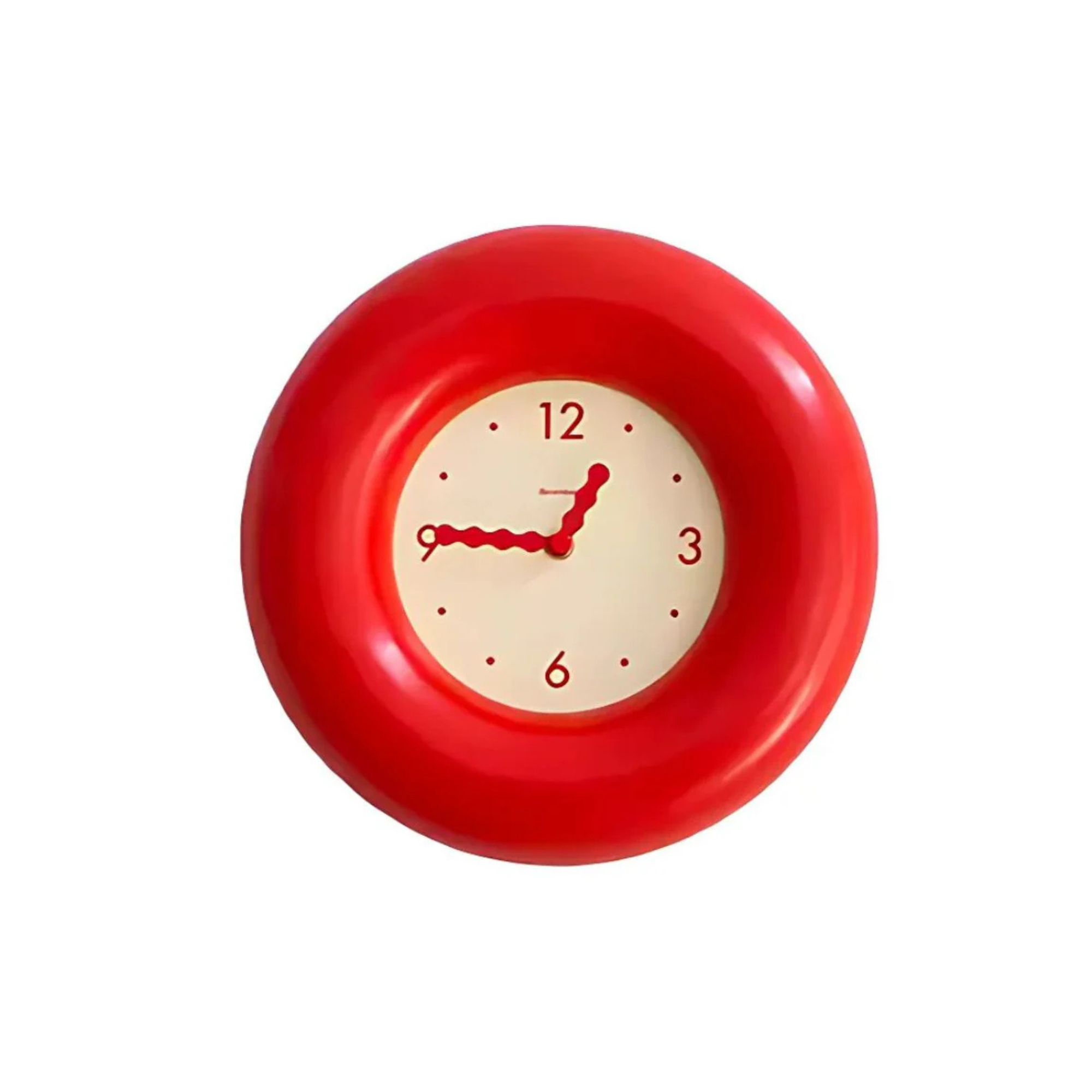 modern red wall clock minimalist nordic design