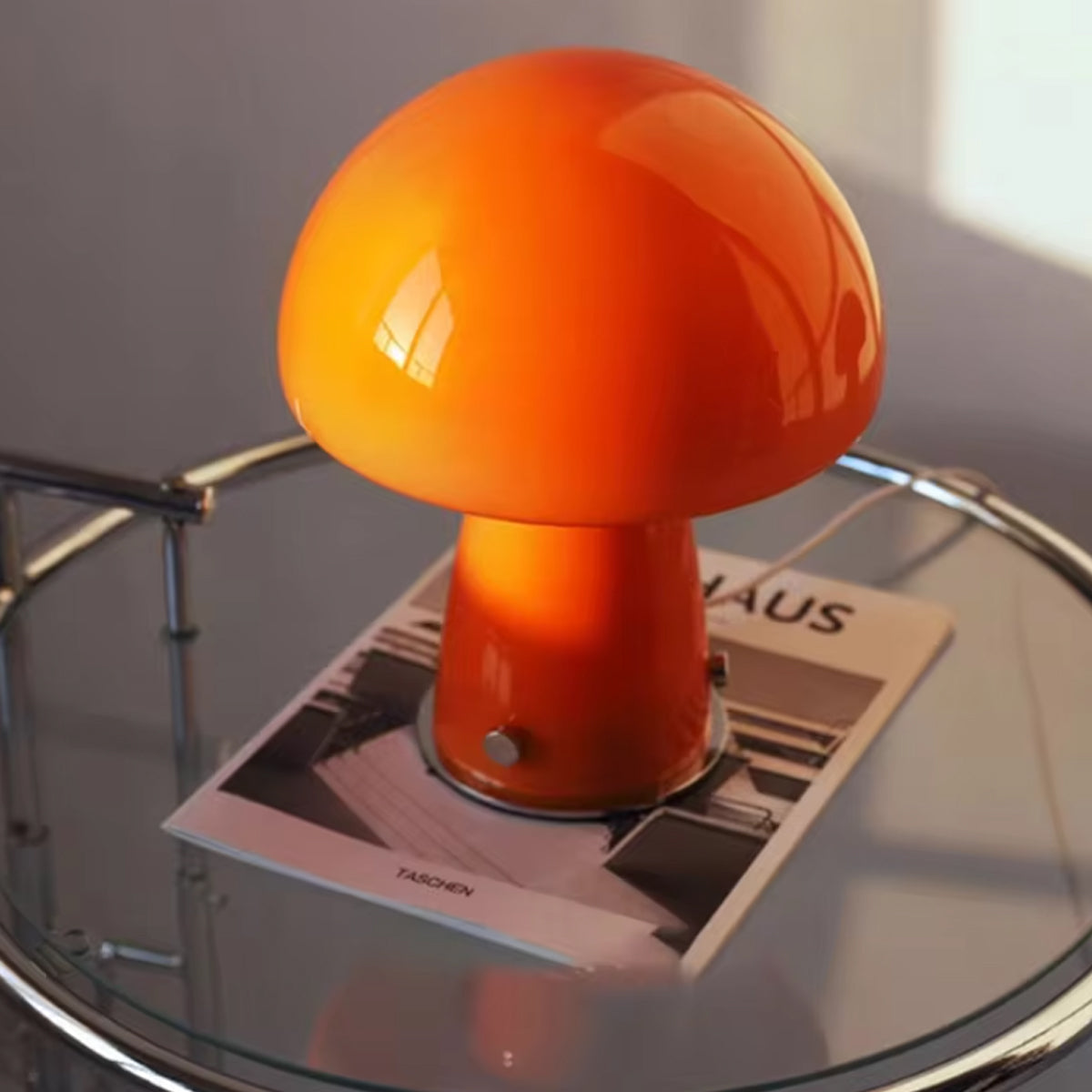 Mushroom Table Lamp – Retro Glass LED Light