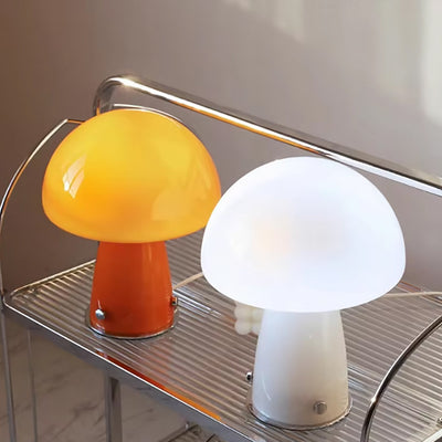 Mushroom Table Lamp – Retro Glass LED Light