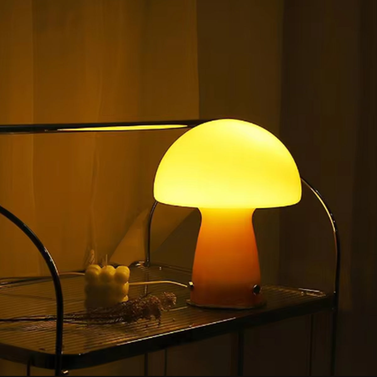 Mushroom Table Lamp – Retro Glass LED Light