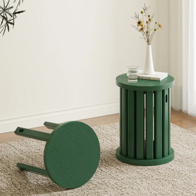 multifunctional wooden stools that can be stacked for storage