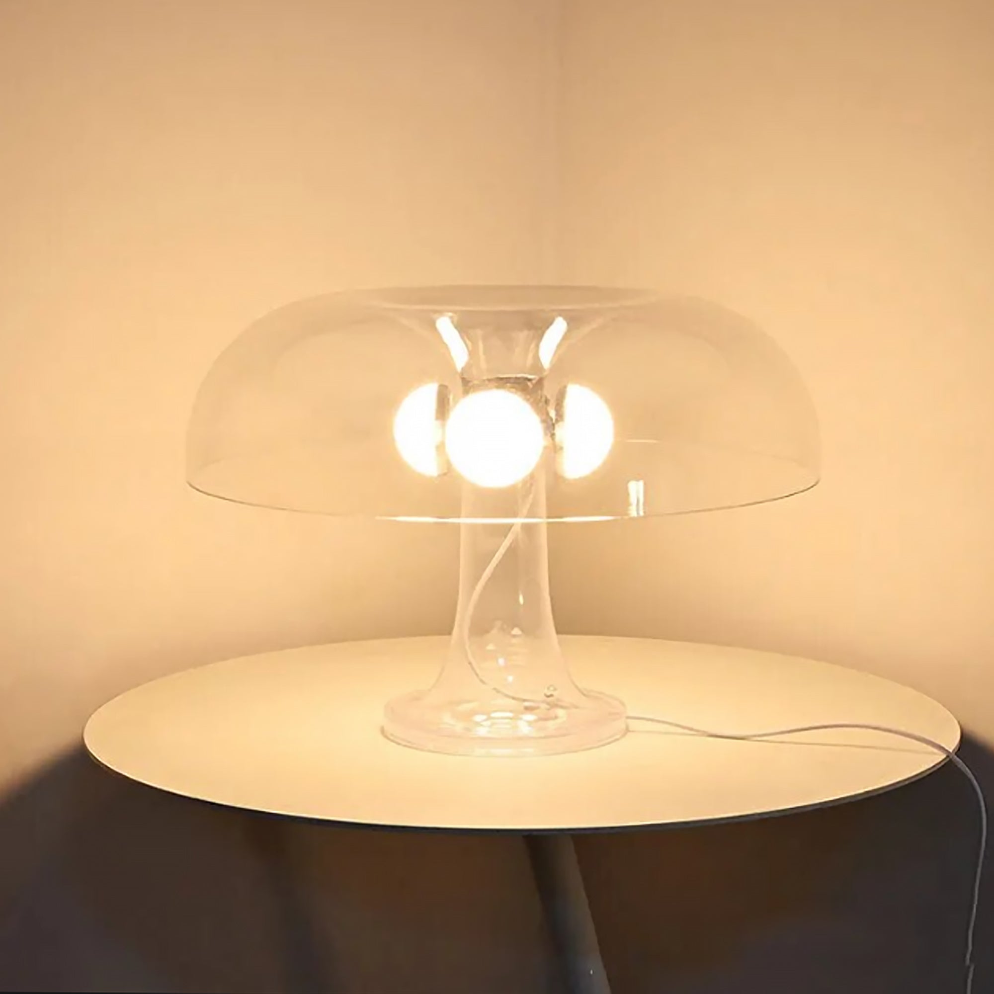 Mushroom Table Lamp | Bauhaus Style Transparent Desk Light