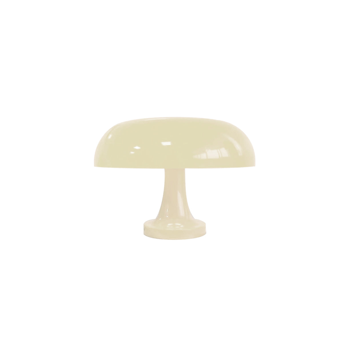 Mushroom Table Lamp – Wide Cream Pink Soft Glow Fixture