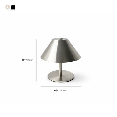 Cordless Metal Table Lamp - Industrial Mushroom Touch Control