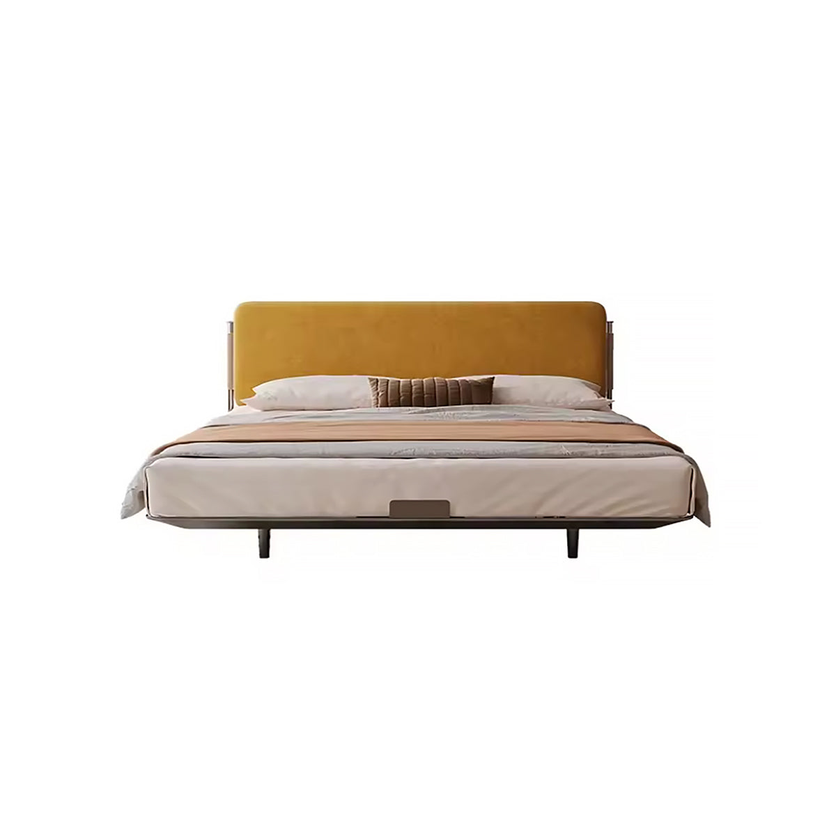 Stainless Steel Bed Frame - French Orange Headboard Industrial Design