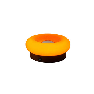 Donut Touch Table Lamp - Solid Wood Base, Dimmable Ambient Light
