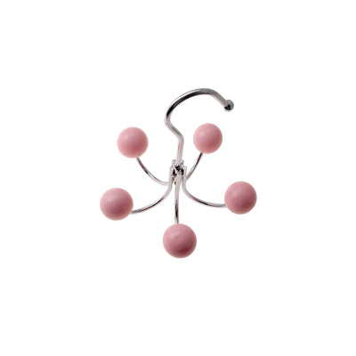 Wooden Ball Hooks Rotating 5 Color Hanger