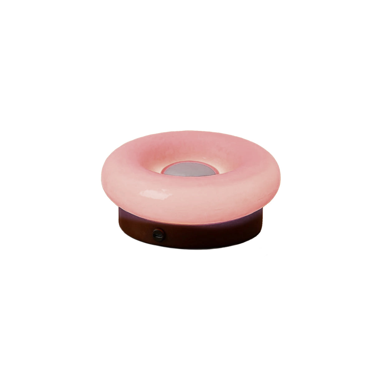 Donut Touch Table Lamp - Solid Wood Base, Dimmable Ambient Light