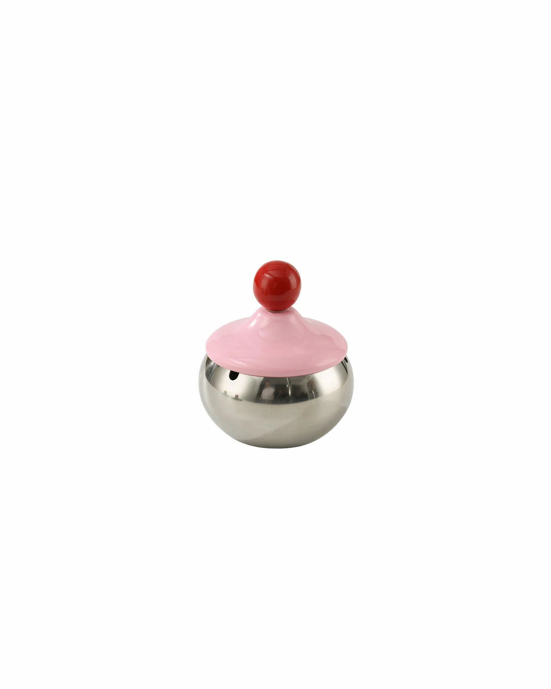 Pink dopamine ball ashtray, front view