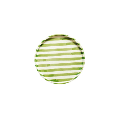 Ceramic Striped Plate – Brush Touch Art Design