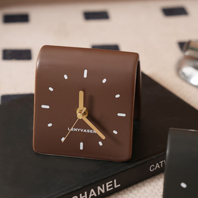 plum purple desk clock for home office