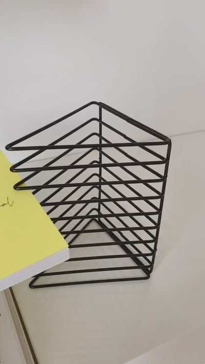 Scandinavian desktop organizer iron wire