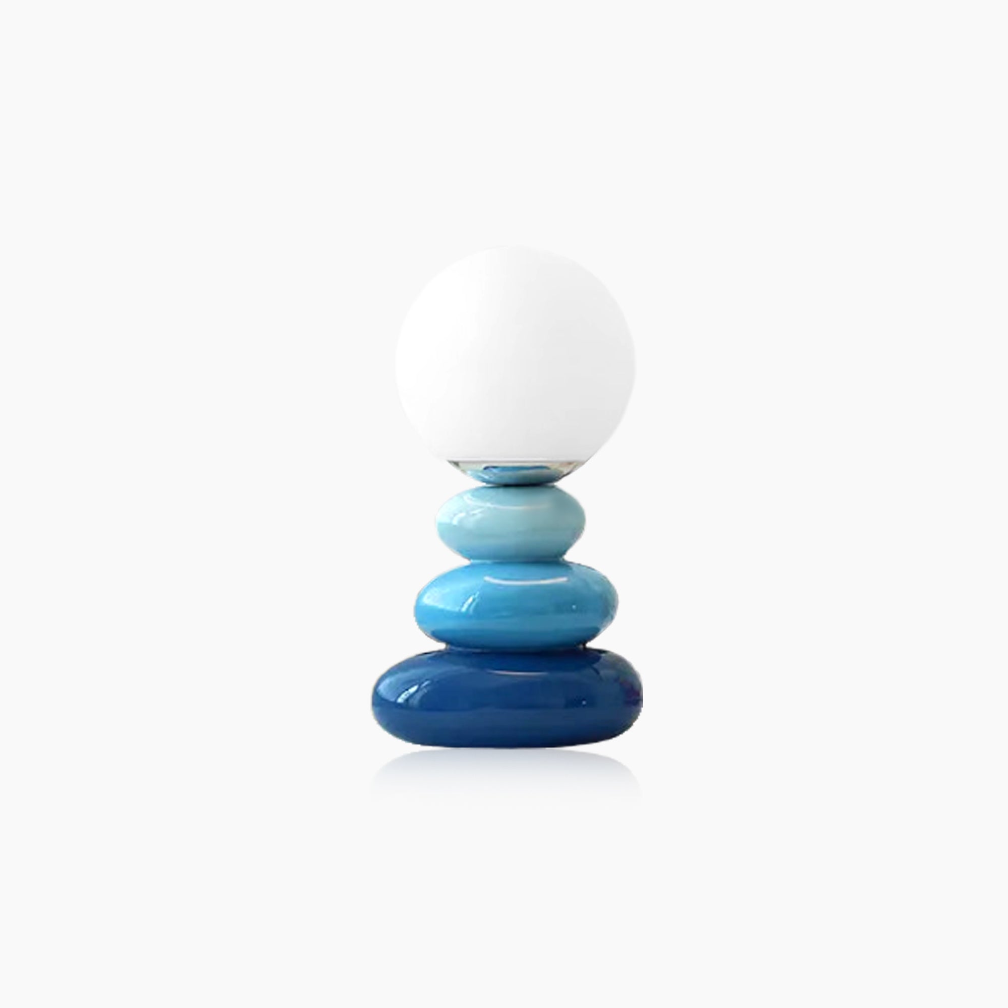 Colored Ceramic Lamp - Unique Rainbow Decorative Desk Light