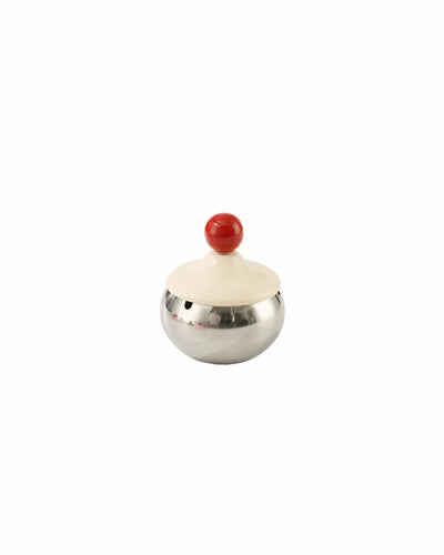 Milk red dopamine ball ashtray, front view