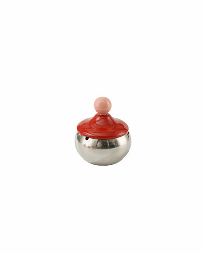 Red dopamine ball ashtray, front view