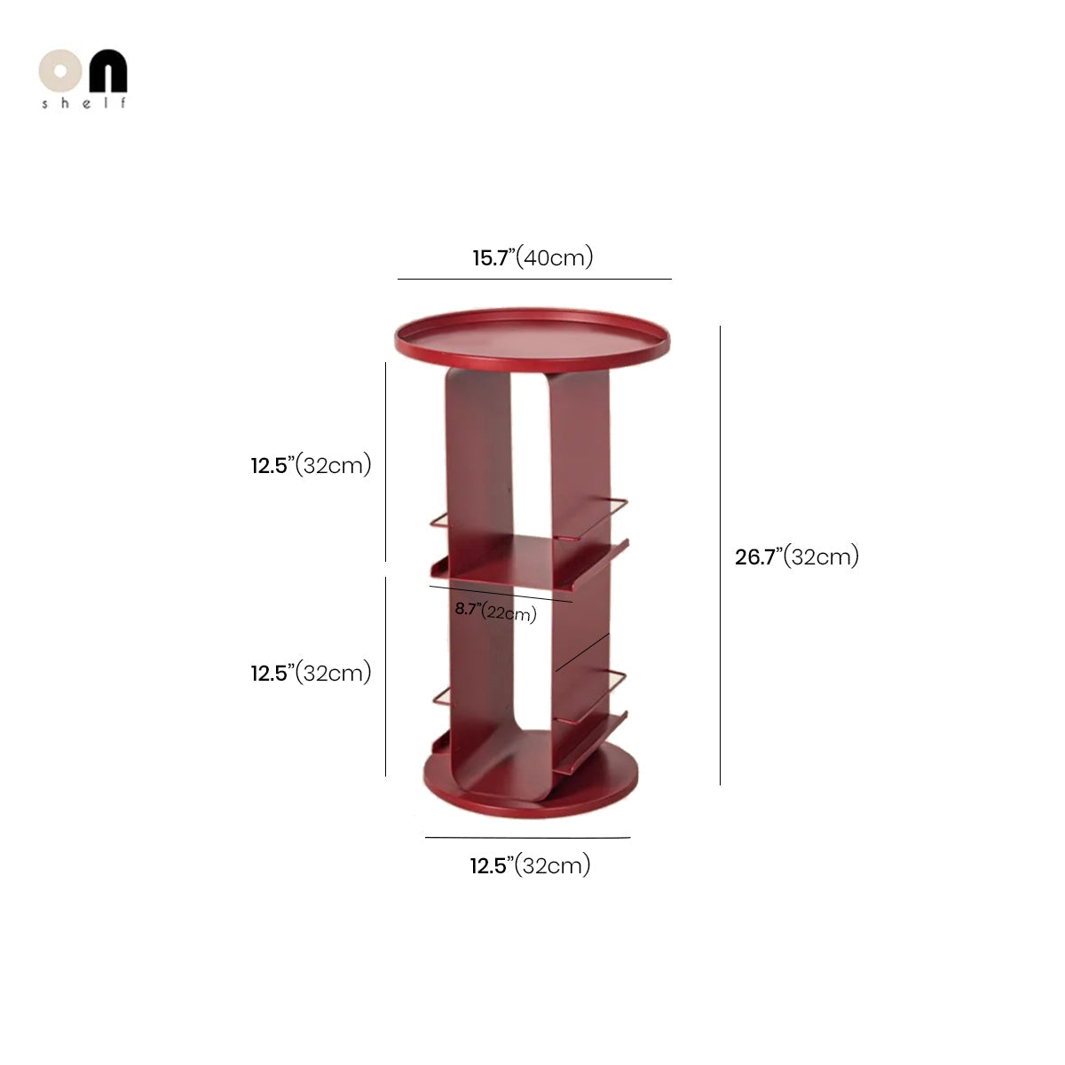 Metal Magazine Rack - Stylish Round Book & Magazine Stand