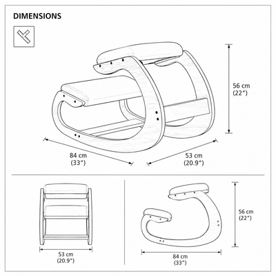 rocking kneeling chair for standing desk