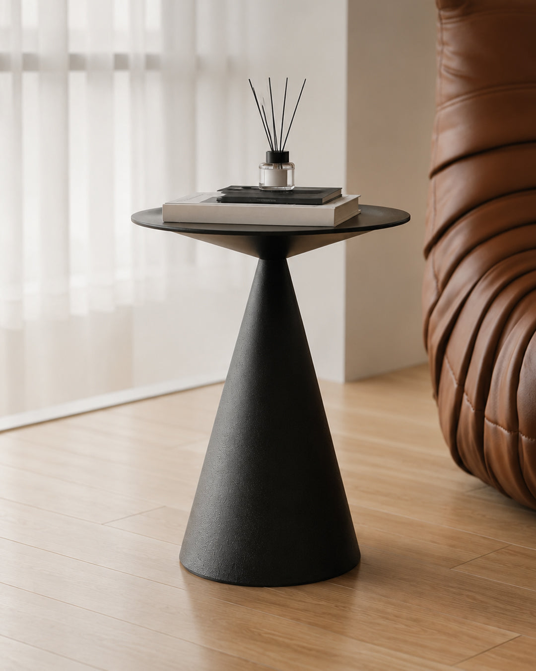 side table size reference photo next to everyday objects