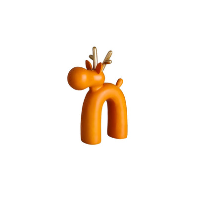 Rudolf Elk Figurine - Handcrafted Resin Holiday Decor