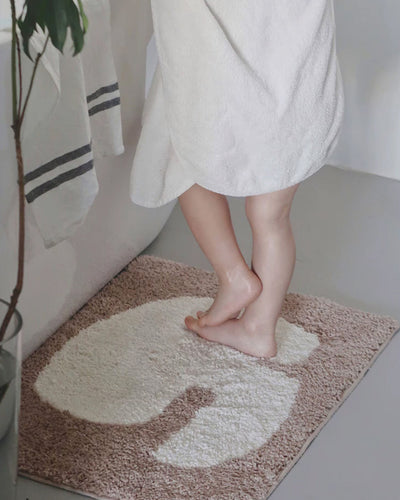 elephant shape tufted rug top view photo showing full silhouette design