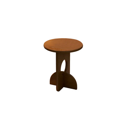 Mid Century Side Table | Vintage Wooden Cross Leg 15.8x19.7 Pine