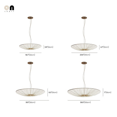 Fabric Pendant Chandelier – Japanese Wabi-Sabi Lighting Fixture