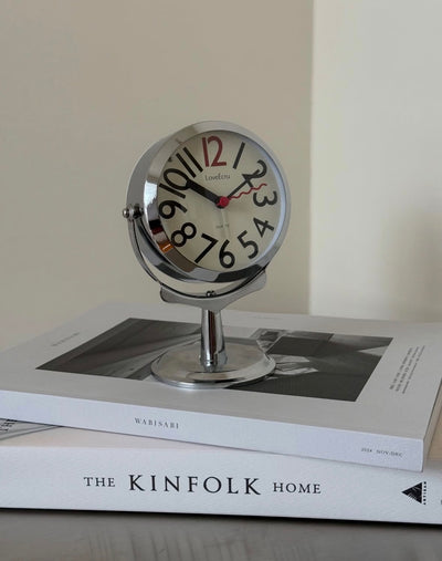 small round clock for home decor