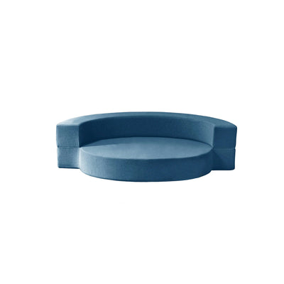 Foldable Lounge Sofa – Linen Foam Oval Seating