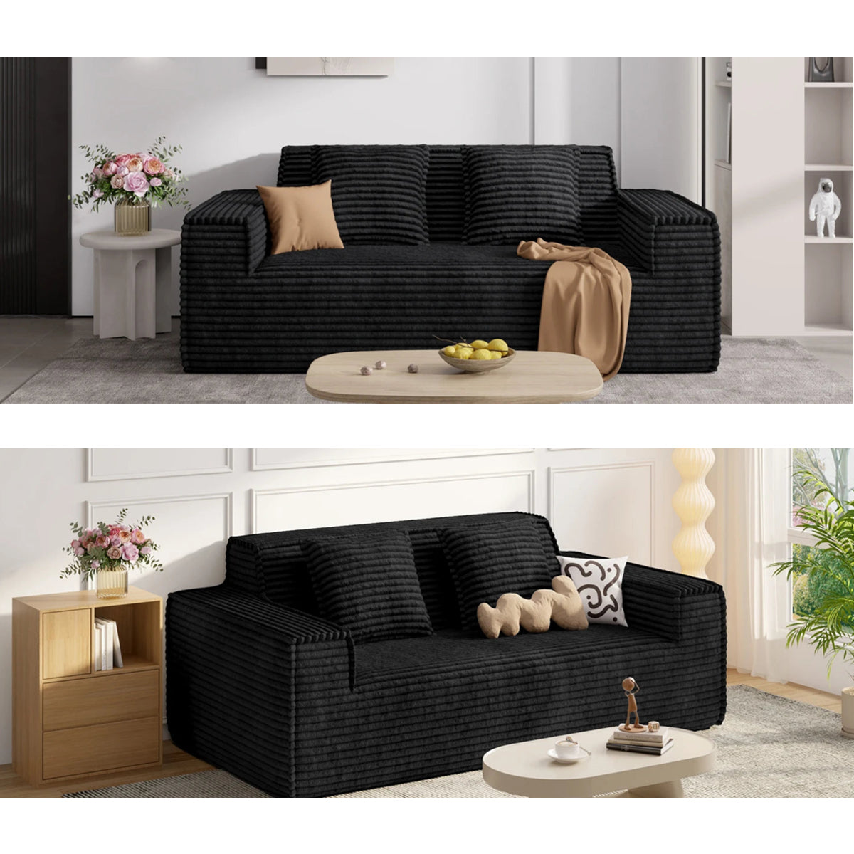 Cloud Foam Loveseat | Plush Sherpa Sofa Seat