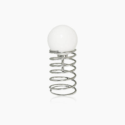 Glass Table Lamp - Spring Base Metal Lighting
