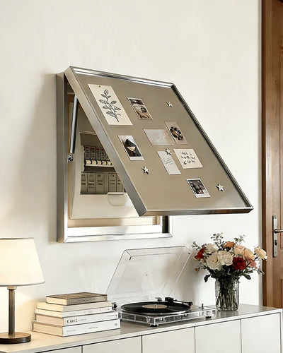 Wall panel mounted in a studio setting