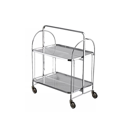 Foldable Glass Shelf - Stainless Steel Frame | Space Saving Organizer