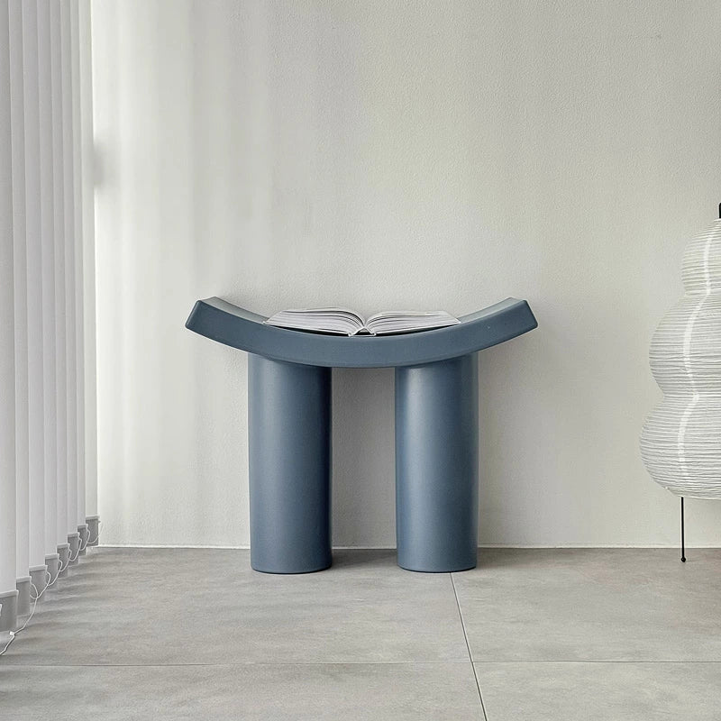 Scandinavian low stool for bedroom and entryway