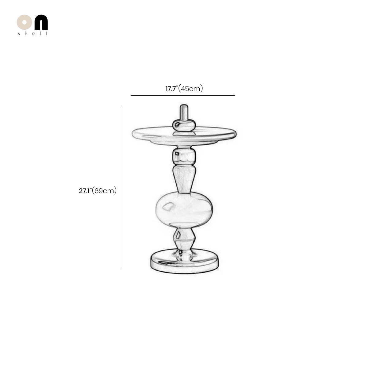 Modular Side Table - Color Stack Pedestal Design