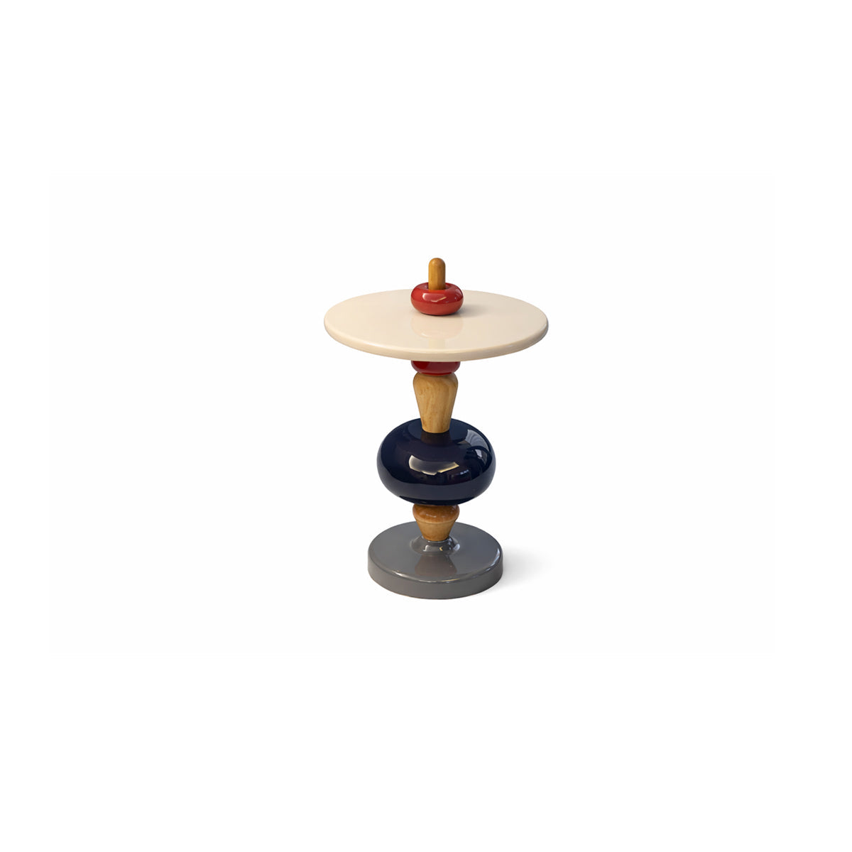 Modular Side Table - Color Stack Pedestal Design