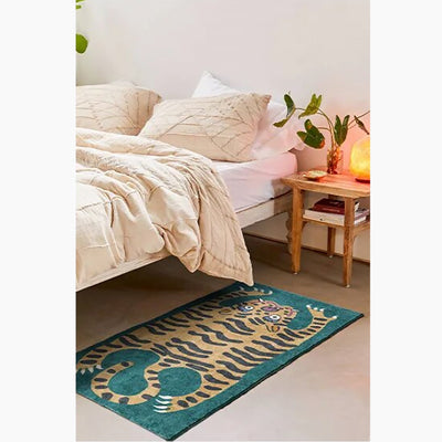 Funky Tiger Rug - Plush Soft Floor Mat, Cozy & Non Slip