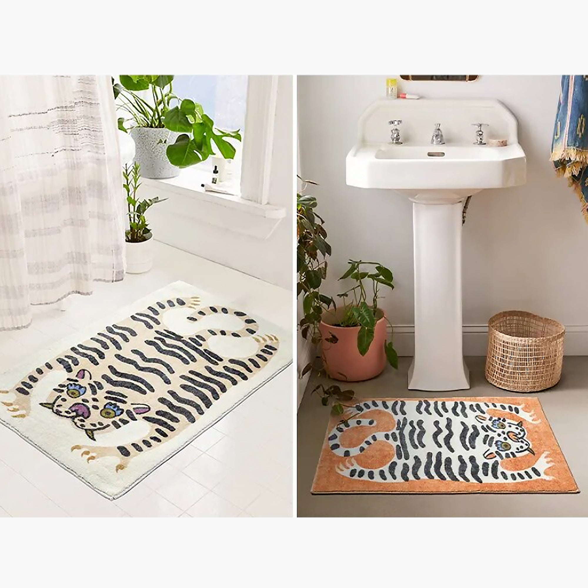 Funky Tiger Rug - Plush Soft Floor Mat, Cozy & Non Slip
