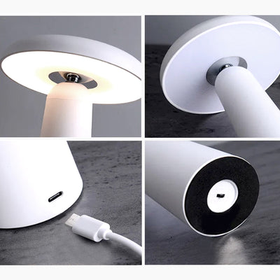 Mushroom Touch Lamp - Cordless Table Lamp With Tiltable Design