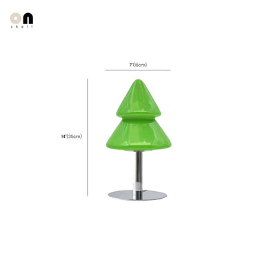 Christmas Tree Lamp | Sculpted Glass & Metal Table Lamp