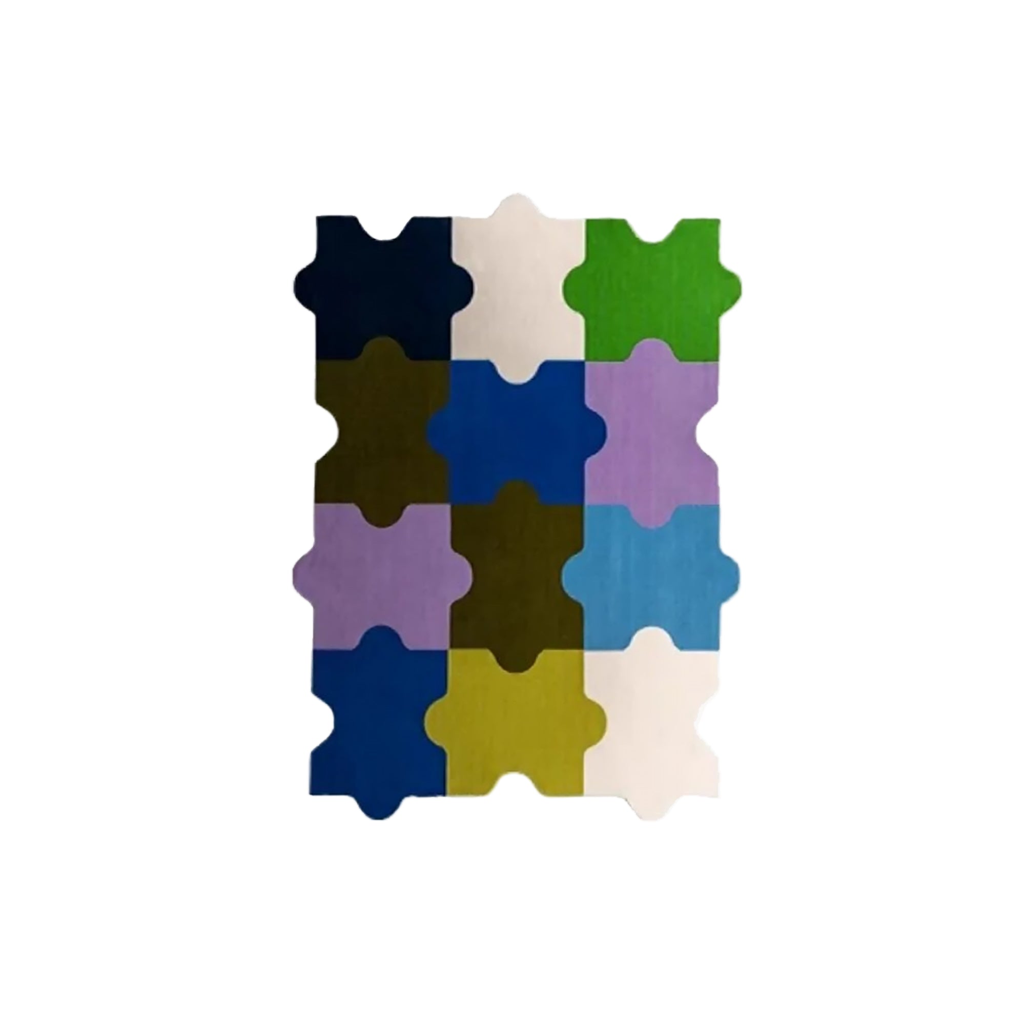 Color Puzzle Rug - Vibrant Polyester Floor Mat