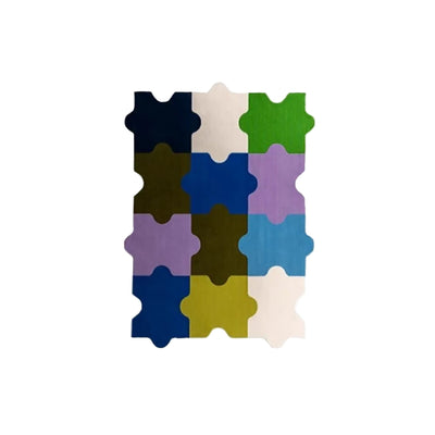 Color Puzzle Rug - Vibrant Polyester Floor Mat
