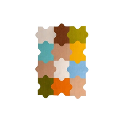 Color Puzzle Rug - Vibrant Polyester Floor Mat