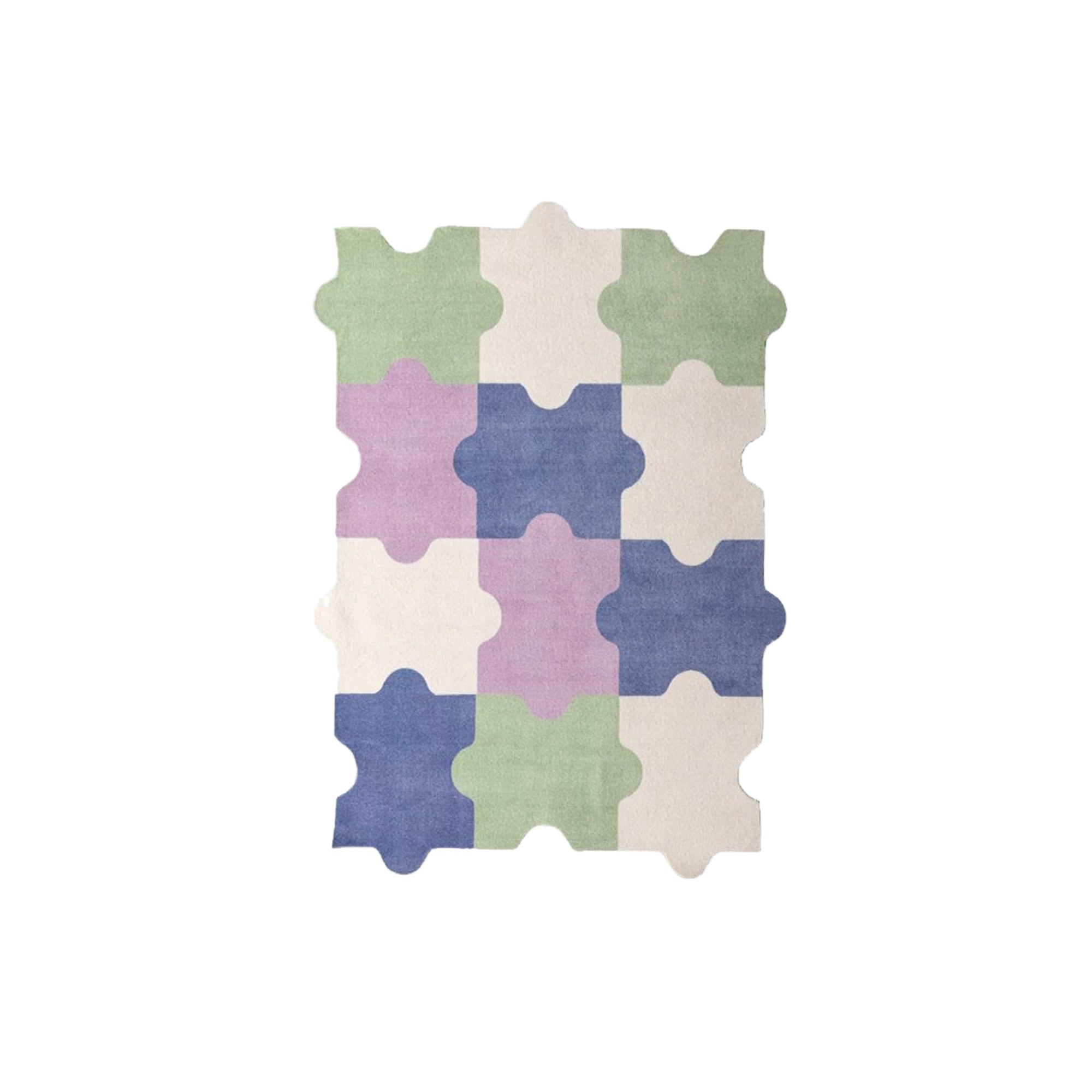Color Puzzle Rug - Vibrant Polyester Floor Mat