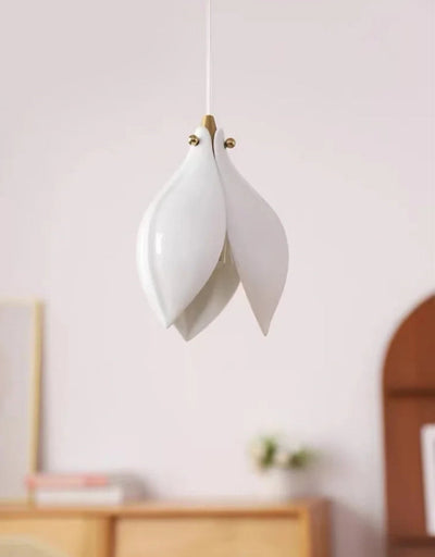 White Magnolia Chandelier | Elegant Ceramic Jade Fixture