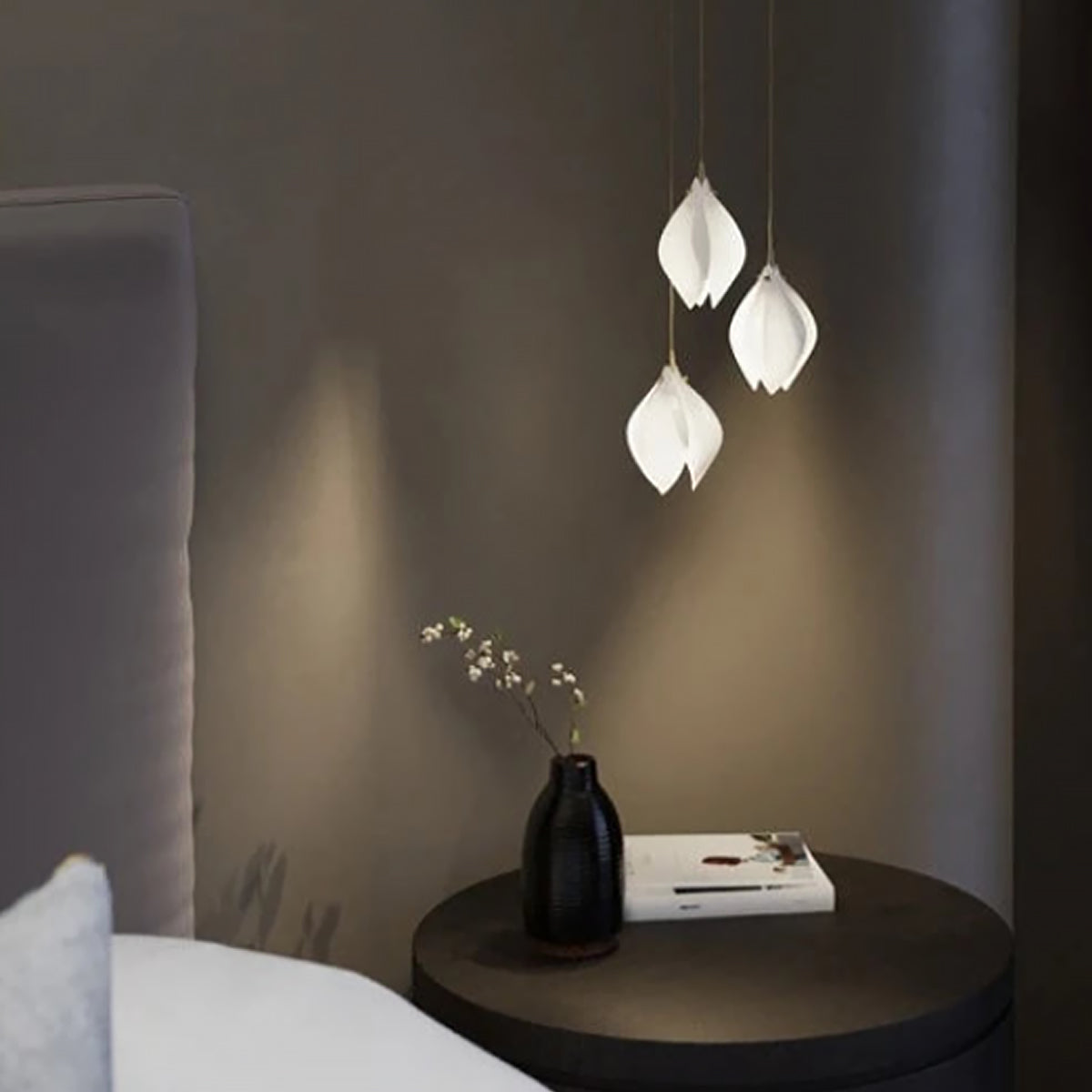 White Magnolia Chandelier | Elegant Ceramic Jade Fixture