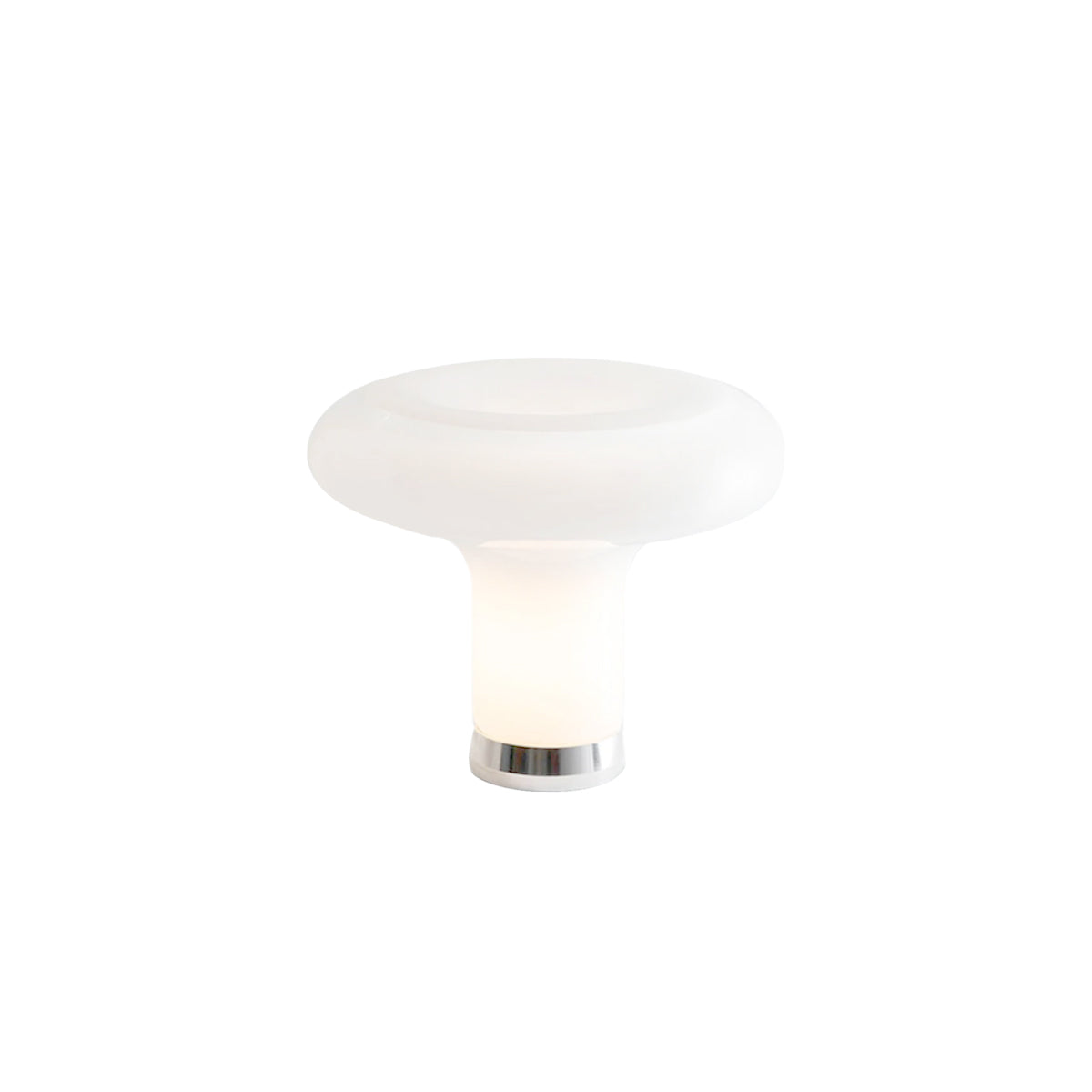 Glass Mushroom Lamp – Minimalist Table Lamp with Warm White Light
